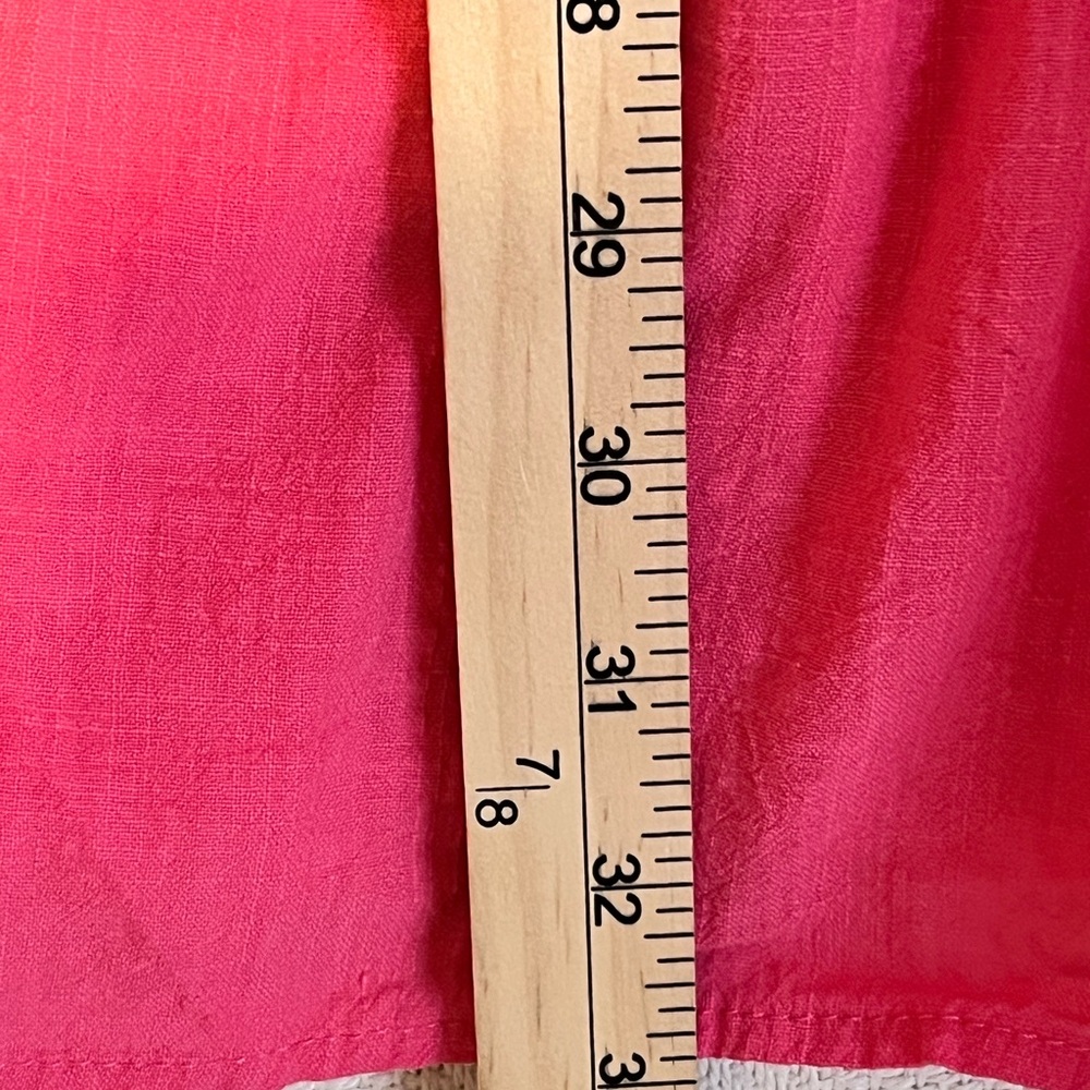 Fancyinn Women's Hot Pink V-Neck Tiered Long Sleeve Dress - Picture 5 of 7